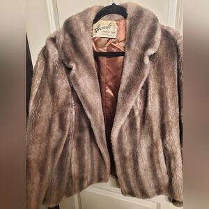 Womens vintage faux fur coat